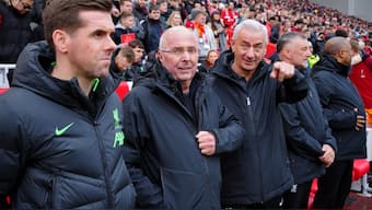 Sven-Goran Eriksson 
Eriksson said afterwards he had shed tears before kick-off, when he received a standing ovation from the crowd as he walked out onto the pitch, with fans singing the Liverpool anthem of 'You'll Never Walk Alone'. AP 