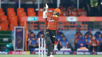 Abhishek Sharma scored the fastest fifty by an SRH batter after reaching the milestone in just 16 deliveries. Sportzpics 