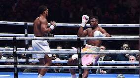 Anthony Joshua outpunches MMA star Francis Ngannou with brutal second-round knockout