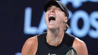 Aryna Sabalenka went down in three sets to Anhelina Kalinina at the Miami Open. AP