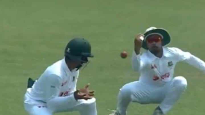 Watch: Bangladesh slip fielders spoil easy catch to dismiss Sri Lanka's Prabath Jayasuriya in second Test