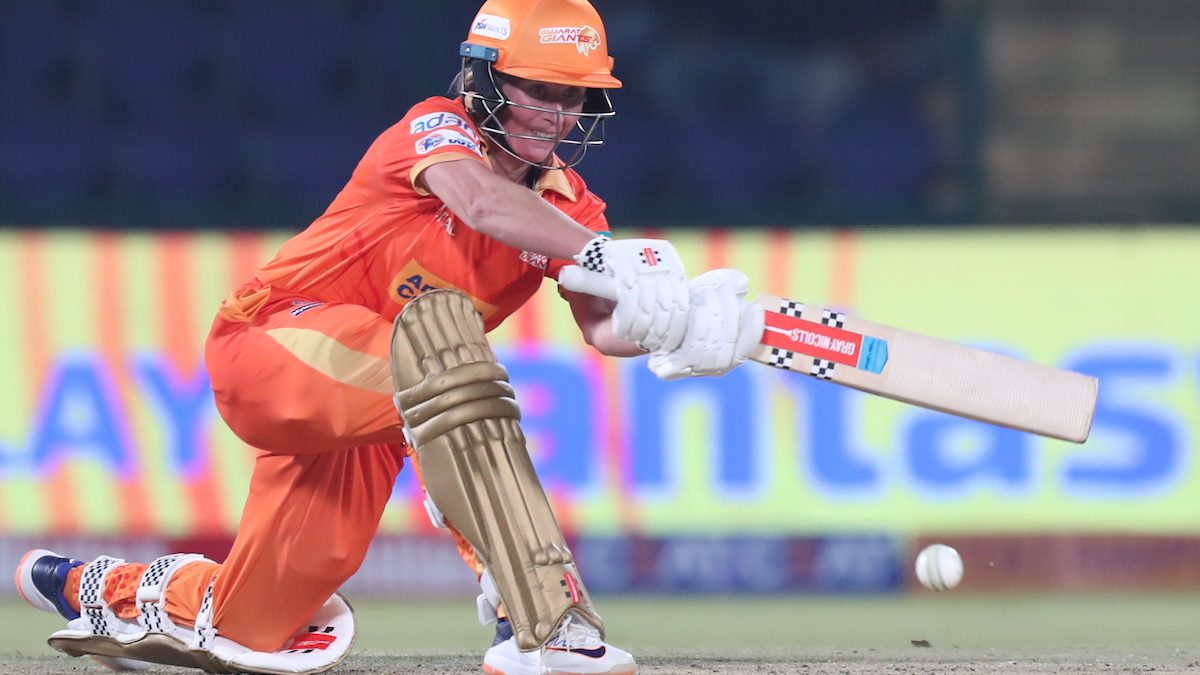 Beth Mooney scored an unbeaten 85 runs in Gujarat Giants' first win of WPL season, coming against Royal Challengers Bangalore. Sportzpics Beth Mooney scored an unbeaten 85 runs in Gujarat Giants' first win of WPL season, coming against Royal Challengers Bangalore. Sportzpics