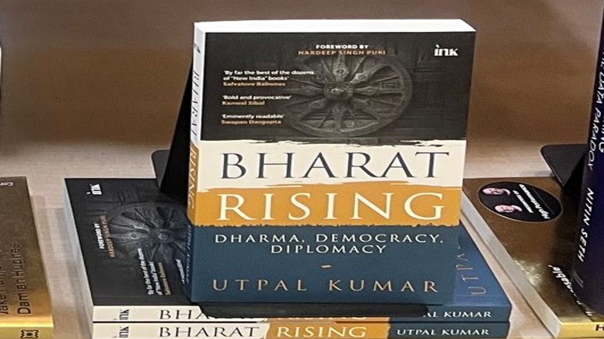 Utpal Kumar’s 'Bharat Rising: Dharma, Democracy, Diplomacy' is about how the last 10 years have changed India in many subtle ways to create a confident nation rooted in its magnificent heritage that was deliberately hidden from its people. Image: X/@Shishir_SD Utpal Kumar’s 'Bharat Rising: Dharma, Democracy, Diplomacy' is about how the last 10 years have changed India in many subtle ways to create a confident nation rooted in its magnificent heritage that was deliberately hidden from its people. Image: X/@Shishir_SD