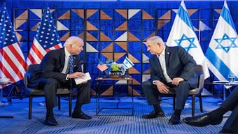 US President Joe Biden and Israeli Prime Minister Benjamin Netanyahu. Source: AP File