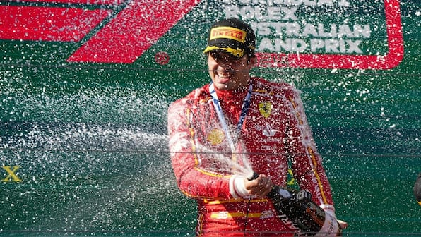 Carlos Sainz wins Australian GP in Ferrari 1-2 as Max Verstappen fails to finish