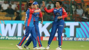 Radha Yadav took three wickets in Delhi Capitals' win over Gujarat Giants in the Women's Premier League. Sportzpics