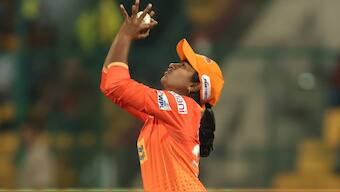 Dayalan Hemalatha of Gujarat Giants suffered the blow while fielding against Delhi Capitals in the Women's Premier League. Sportzpics