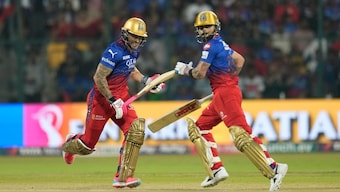 RCB skipper Faf du Plessis said that even Virat Kohli was struggling to hit the ball against KKR on Friday. AP 