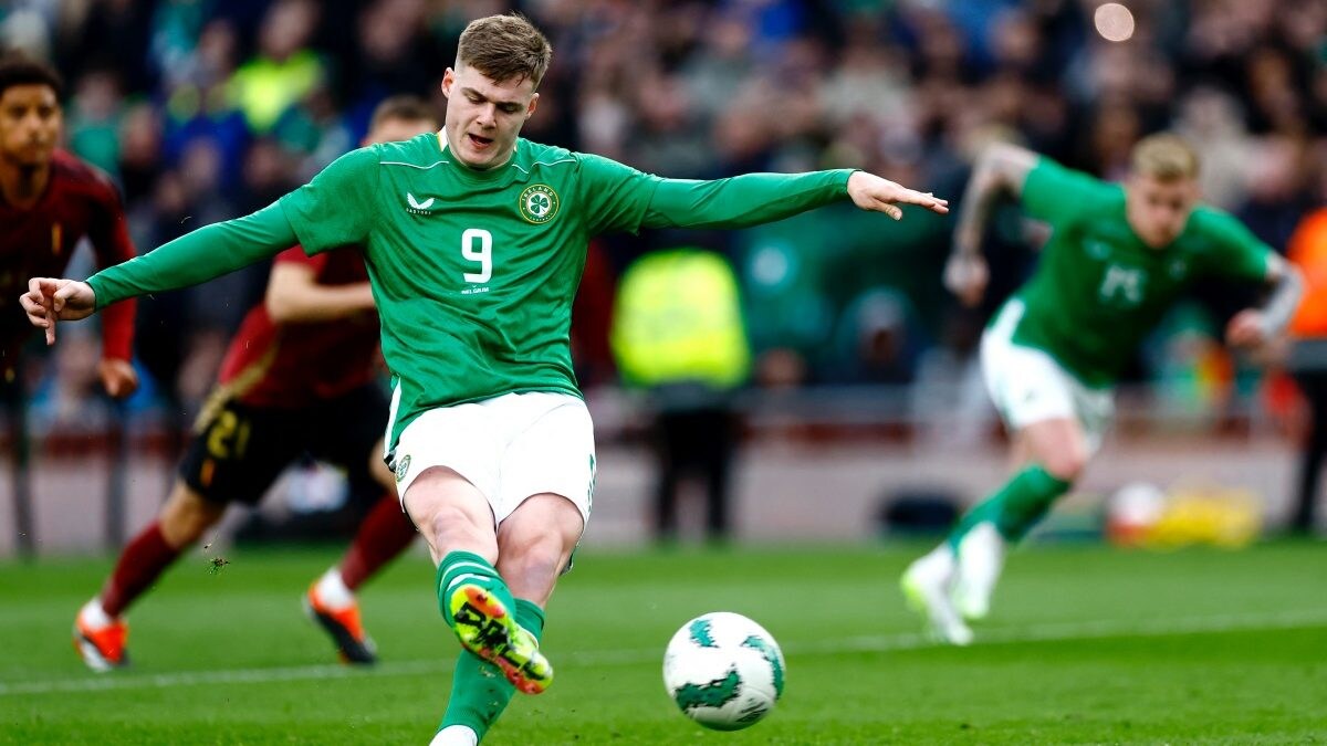 Evan Ferguson misses penalty as Ireland hold Belgium to 0-0 draw ...