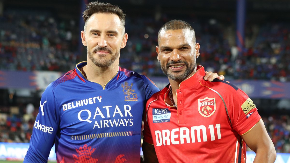 RCB vs PBKS IPL 2024 LIVE: Royal Challengers Bengaluru captain Faf du Plessis with Punjab Kings counterpart Shikhar Dhawan at the toss during Match 6 of IPL 2024 in Bengaluru's M Chinnaswamy Stadium. Sportzpics RCB vs PBKS IPL 2024 LIVE: Royal Challengers Bengaluru captain Faf du Plessis with Punjab Kings counterpart Shikhar Dhawan at the toss during Match 6 of IPL 2024 in Bengaluru's M Chinnaswamy Stadium. Sportzpics