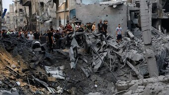 Scores pf people were reportedly killed in an attack on an aid convoy in Gaza Image Courtesy Reuters