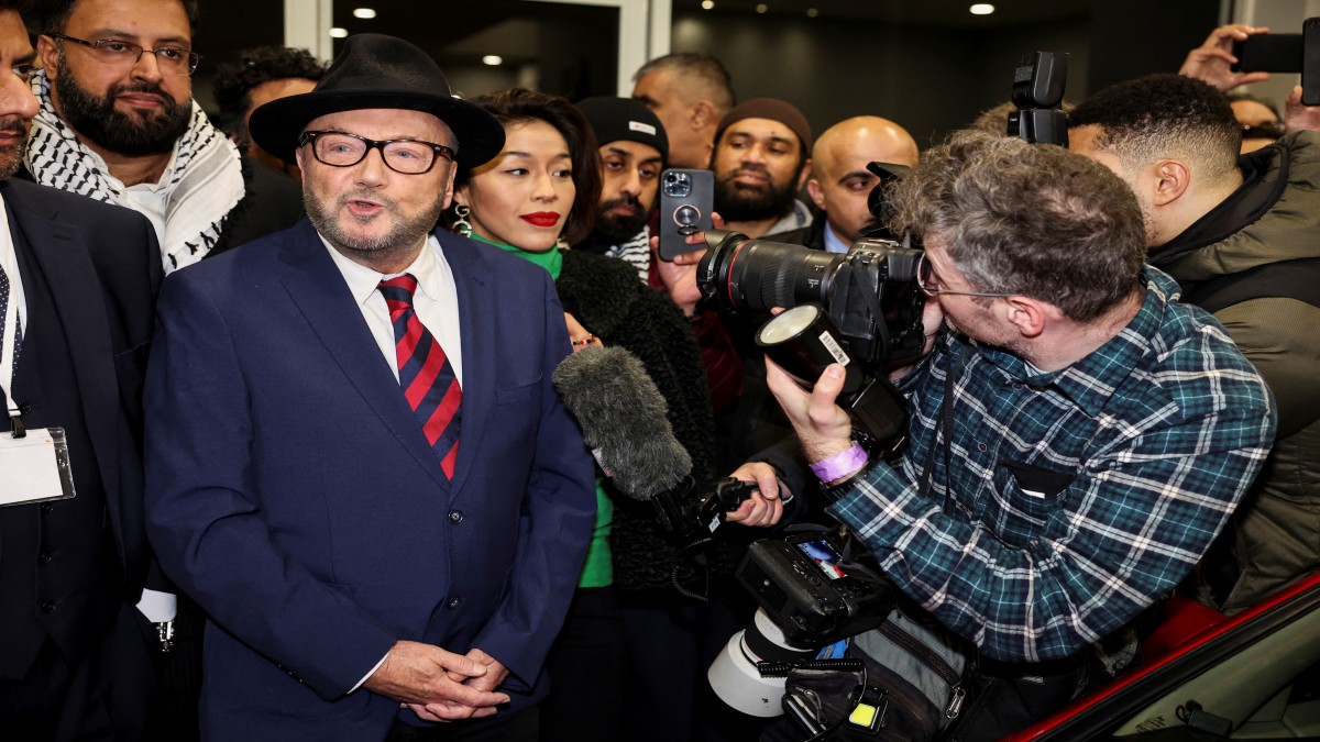 George Galloway, leader of the Workers Party of Britain, speaks after winning the Rochdale Parliamentary by-election, at his campaign headquarters, in Rochdale, near Manchester, Britain. Reuters George Galloway, leader of the Workers Party of Britain, speaks after winning the Rochdale Parliamentary by-election, at his campaign headquarters, in Rochdale, near Manchester, Britain. Reuters