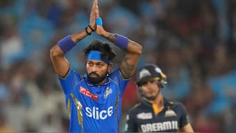 Hardik Pandya faced the full wrath of the Motera crowd in his first appearance at the Narendra Modi Stadium since his high-profile trade to Mumbai Indians from Gujarat Titans in November. AP