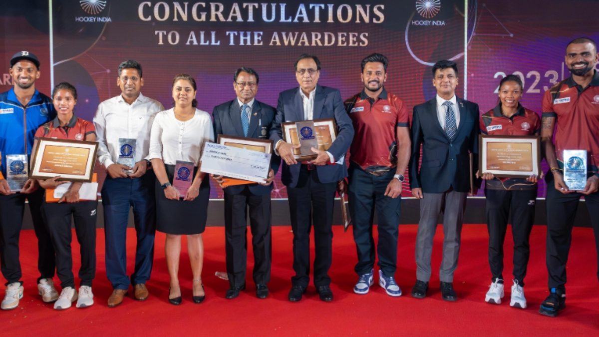 The prize pool at the Hockey India awards this year was a whopping Rs 7.56 crore. Image: Hockey India The prize pool at the Hockey India awards this year was a whopping Rs 7.56 crore. Image: Hockey India