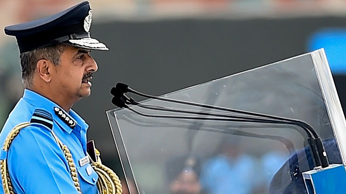 Chaudhari also said that aerial superiority has shaped the destiny of many nations and determined the outcome of many wars, adding that aerial superiority would play a pivotal role and also serve as a symbol of national strength Image Courtesy PTI Chaudhari also said that aerial superiority has shaped the destiny of many nations and determined the outcome of many wars, adding that aerial superiority would play a pivotal role and also serve as a symbol of national strength Image Courtesy PTI