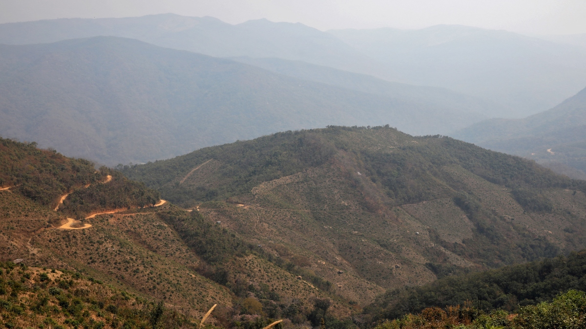 Mountain roads are pictured in the Champhai district of northeastern state of Mizoram, near the India-Myanmar border, on 13 March, 2021. Reuters File Mountain roads are pictured in the Champhai district of northeastern state of Mizoram, near the India-Myanmar border, on 13 March, 2021. Reuters File