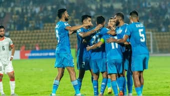 India went down to Afghanistan 1-2 despite a first half goal from Sunil Chhetri. Image: X / @IndianFootball 