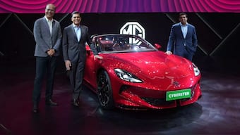 JSW and MG Motor launched a new vehicle Cyberster EV sports car. Image Credit: MG Motor