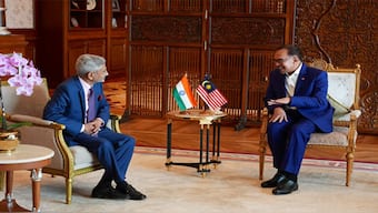External Affairs Minister S Jaishankar with Prime Minister Anwar Ibrahim. ANI