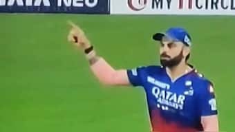 Virat Kohli was seen giving Rachin Ravindra an aggressive send-off to Rachin Ravindra during the CSK vs RCB clash in Chennai. Image: Screengrab / X 