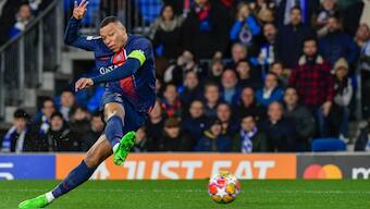 Kylian Mbappe scored twice in PSG's comfortable win against Real Sociedad in the UEFA Champions League. AP