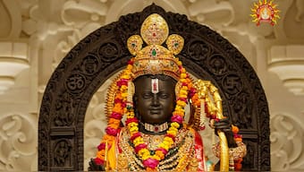 (File) The idol of Ram Lalla a day after the 'Pran Pratishtha' ceremony at the Ram Mandir, in Ayodhya, on 23 January, 2024. PTI