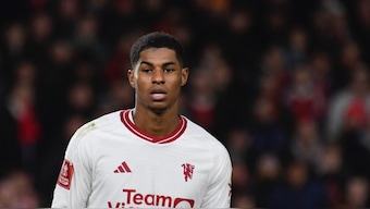 Marcus Rashford has struggled for goals with Manchester United this season. AP
