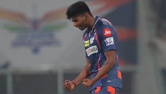 Lucknow Super Giants pacer Mayank Yadav was the star of the evening for his fiery spell in which he collected 3/27 and bowled at speeds of up to 155.8 kmph. AP