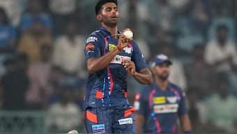 Mayank Yadav, of Lucknow Super Giants, took three wickets and stood out with his serious pace versus Punjab Kings in IPL 2024. PTI