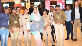 Watch: Rihanna holds female cops' hands, hugs them at Jamnagar airport; Internet applauds her manners