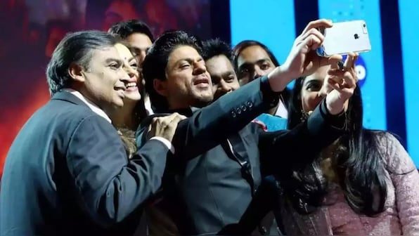 Mukesh Ambani introduces Shah Rukh Khan as son Anant Ambani's 'godfather' at pre-wedding bash - watch video