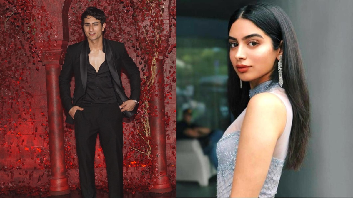 Khushi Kapoor and Ibrahim Ali Khan leaked photo for Naadaniyaan shoot goes viral Khushi Kapoor and Ibrahim Ali Khan leaked photo for Naadaniyaan shoot goes viral
