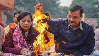 The BJP claims that Sunita Kejriwal is 'in the race' to succeed her husband Arvind Kejriwal as the Delhi CM. PTI File Photo