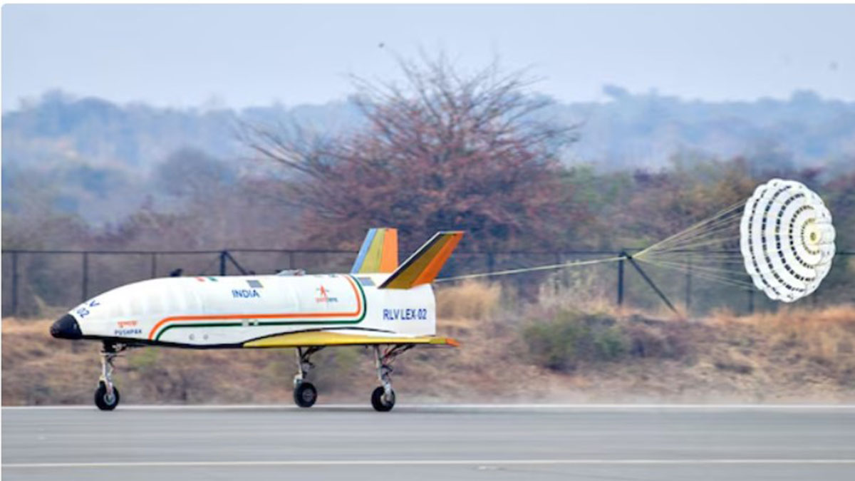 ISRO's Pushpak Viman is India's first Reusable Launch Vehicle. Image courtesy ISRO ISRO's Pushpak Viman is India's first Reusable Launch Vehicle. Image courtesy ISRO