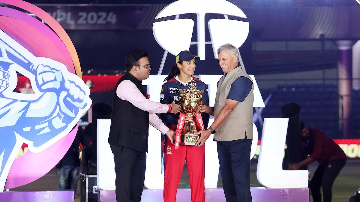 In Pictures | Royal Challengers Bangalore players celebrate winning WPL 2024, ending trophy drought In Pictures | Royal Challengers Bangalore players celebrate winning WPL 2024, ending trophy drought