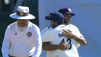 Mumbai players celebrate after Mumbai reach Ranji Trophy 2023-24 final by beating Tamil Nadu. BCCI image