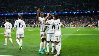 Vinicius Jr. scored for Real Madrid in the second leg against RB Leipzig in the UEFA Champions League. AP