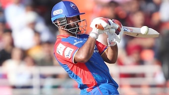 Rishabh Pant scored 18 runs off 13 deliveries in his comeback match for Delhi Capitals on Saturday. Sportzpics