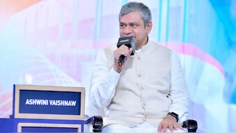 Union IT Minister Ashwini Vaishnaw, speaking at News18 Rising Bharat Summit 2024. Image Credit: Network18