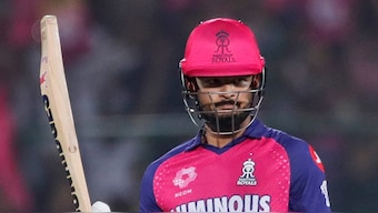 Rajasth Royals' Riyan Parag scored a 34-ball fifty against Delhi Capitals on Thursday. AP 