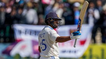 Nasser Hussain feels India skipper Rohit Sharma is not a laid back cricketer and has "fire burning within". AP 