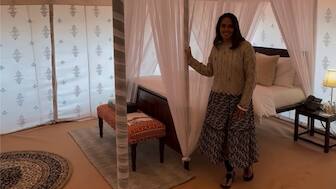 Saina Nehwal posted a video from inside the Jamnagar tent where Anant Ambani and Radhika Merchant are hosting pre-wedding events. Image: Instagram