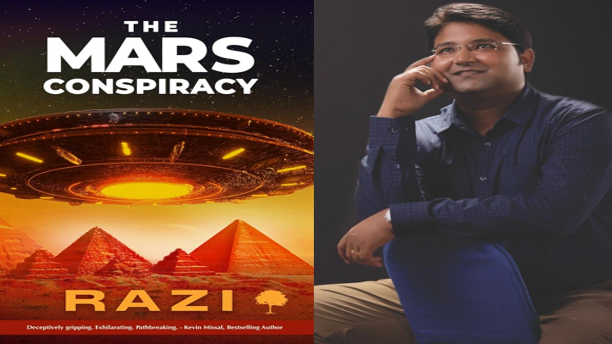 The cover of sci-fi novel, 'The Mars Conspiracy' (L). Author Dr Razi Ahmed (R).
The cover of sci-fi novel, 'The Mars Conspiracy' (L). Author Dr Razi Ahmed (R).