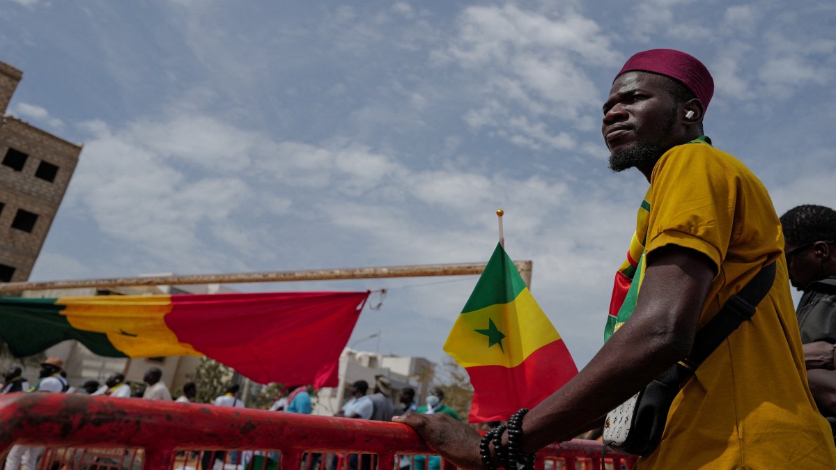 People participate in a protest against the postponement of the presidential election scheduled on February 25 in Dakar, Senegal. Reuters File People participate in a protest against the postponement of the presidential election scheduled on February 25 in Dakar, Senegal. Reuters File