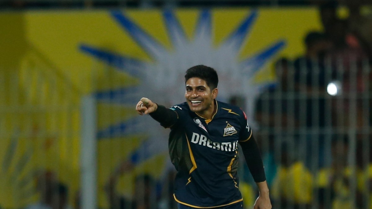 Shubman Gill celebrates the fall of Shivam Dube's wicket during Gujarat Titans away IPL 2024 match against Chennai Super Kings. AP Shubman Gill celebrates the fall of Shivam Dube's wicket during Gujarat Titans away IPL 2024 match against Chennai Super Kings. AP