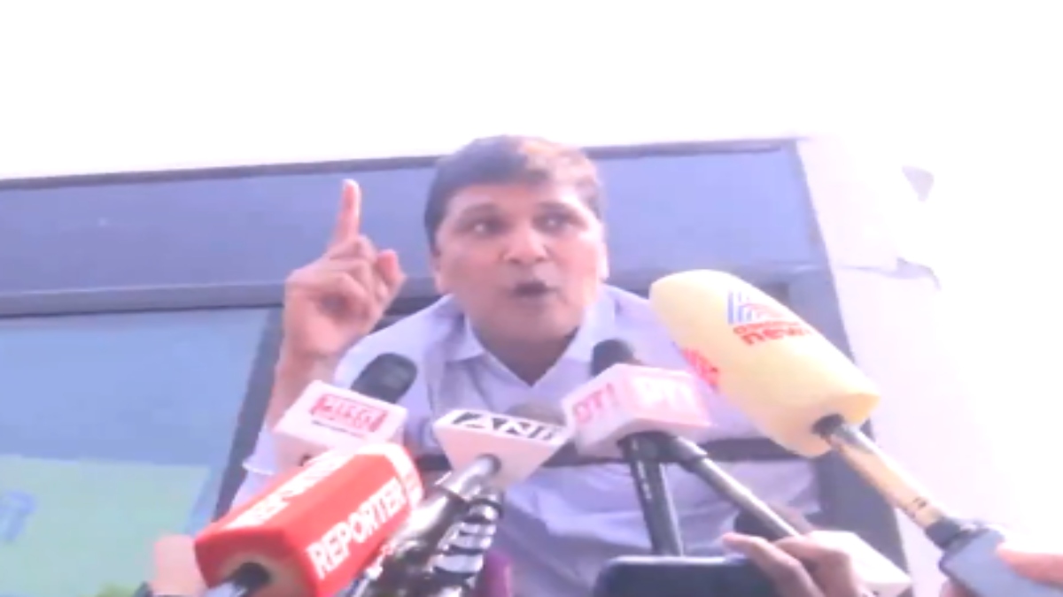 Delhi minister Saurabh Bharadwaj after being detained on Friday. ANI Delhi minister Saurabh Bharadwaj after being detained on Friday. ANI