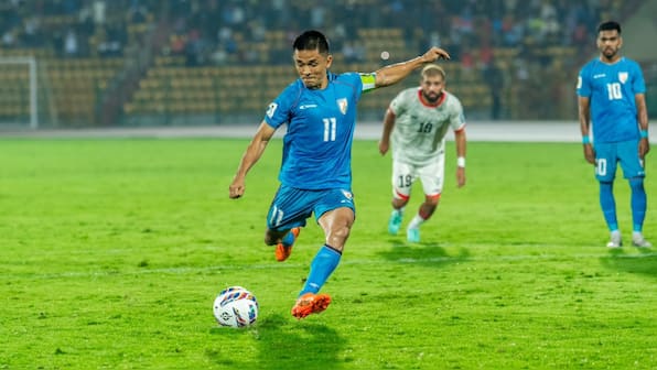 Watch: Sunil Chhetri scores 94th career goal in milestone appearance during India-Afghanistan World Cup Qualifier