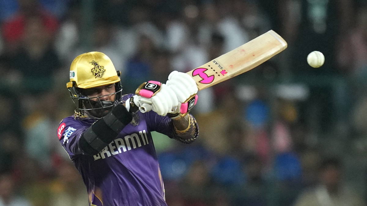 KKR's Sunil Narine struck five sixes and two fours durig his knock of 47 off just 22 balls against RCB in Bengaluru. PTI KKR's Sunil Narine struck five sixes and two fours durig his knock of 47 off just 22 balls against RCB in Bengaluru. PTI