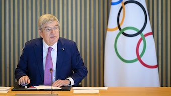 International Olympic Committee (IOC) President Thomas Bach at the opening of the executive board meeting in Lausanne, Switzerland. AP