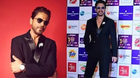 WATCH: Shah Rukh Khan steals hearts in an all-black suit and stylish sleek hairdo as he wins Best Actor award for 'Jawan'